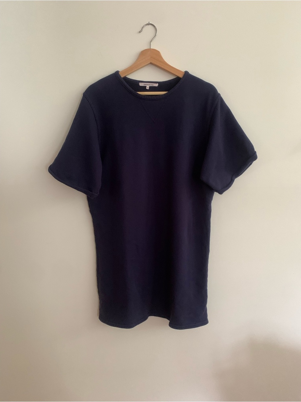Emerson Fry Navy Short-Sleeve Sweatshirt Dress